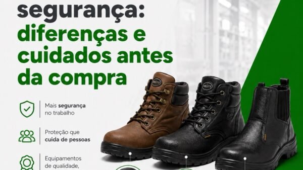 Botina de segurança: diferenças e cuidados antes da compra