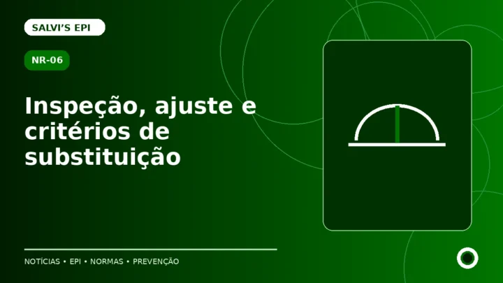 Capacete de segurança: inspeção, ajuste e critérios de substituição
