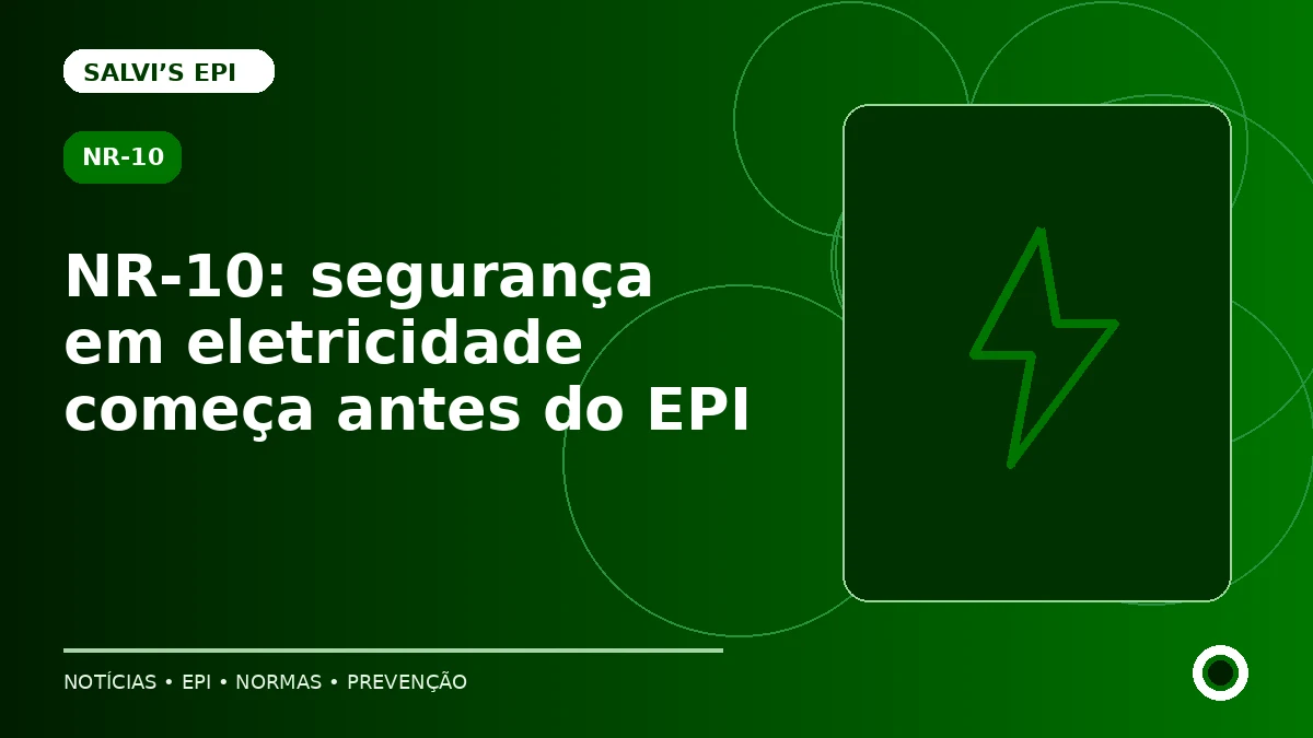 NR-10: segurança em eletricidade começa antes do EPI