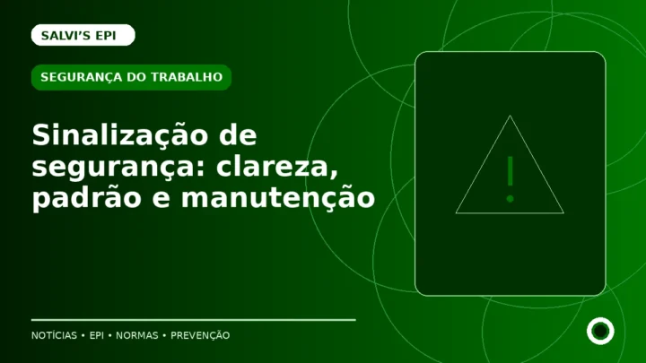 Sinalização de segurança: clareza, padrão e manutenção
